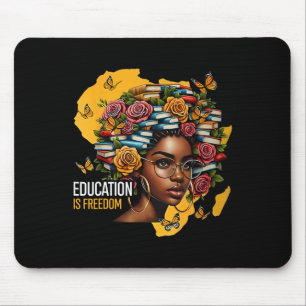 Tapis De Souris L'éducation de l'histoire noire est la liberté Liv