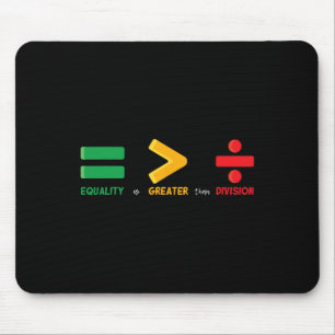 Tapis De Souris L'Égalité Est Plus Grande Que La Division Math His