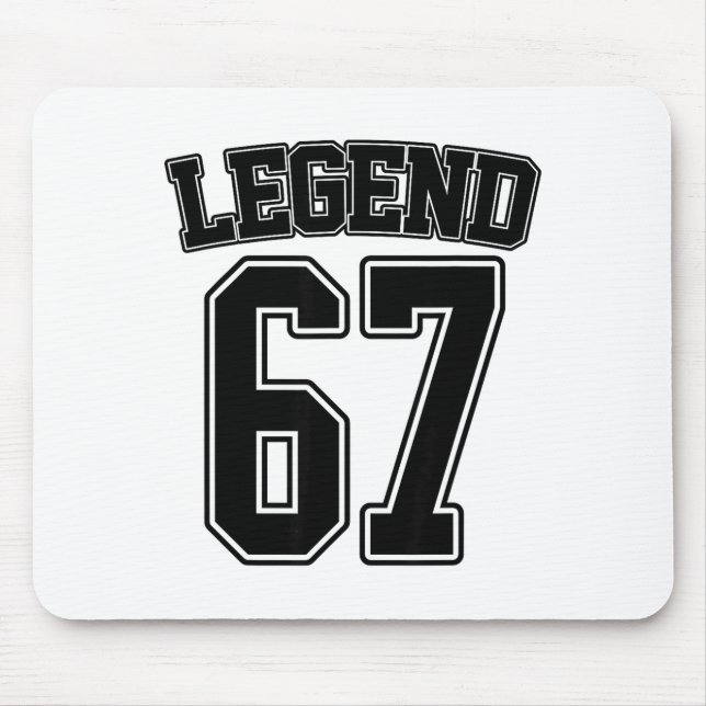 Tapis De Souris Legend 67 Six Seven Srts Number Varsity Team 67th  (Devant)