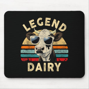 Tapis De Souris Légendaire Laiterie Drôle Agriculteur Vache Agricu