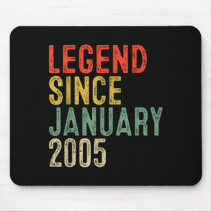 Tapis De Souris Légende depuis janvier 2005 Cadeaux d'anniversaire
