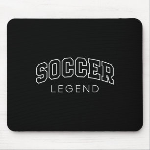 Tapis De Souris Légende du football lettrage athlétique drôle joue
