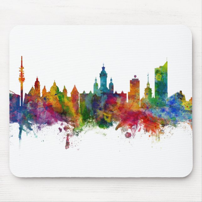 Tapis De Souris Leipzig Germany Skyline (Devant)
