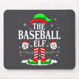Tapis De Souris L'Elf de Baseball Drôle de Noël Srt Amoureux de No