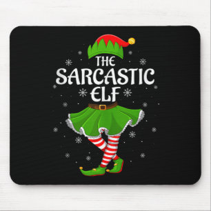 Tapis De Souris L'elfe sarcastique Noël Famille Filles Femmes Elfe