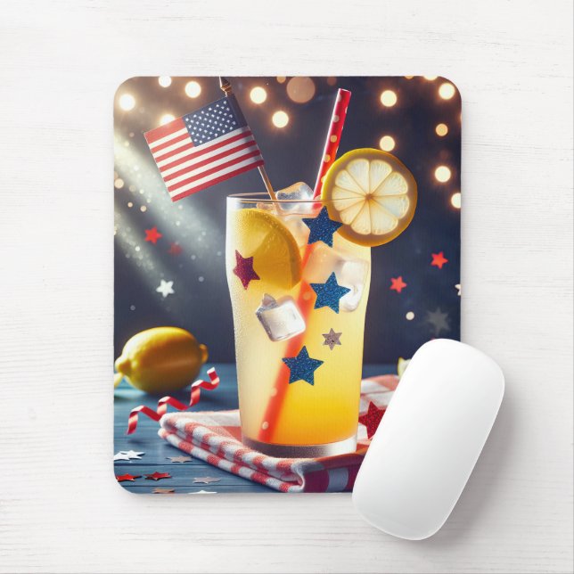 Tapis De Souris Lemonade américaine patriotique (Avec souris)