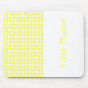 Tapis De Souris Lemonade Modern Houndstooth avec nom
