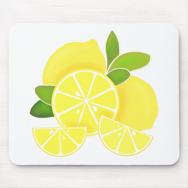 Tapis De Souris Lemons | lemon slices | sunny citrus pattern      (Devant)
