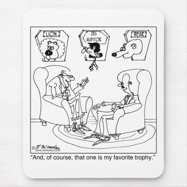 Tapis De Souris L'empailleur et le commissaire aux comptes d'IRS (Devant)