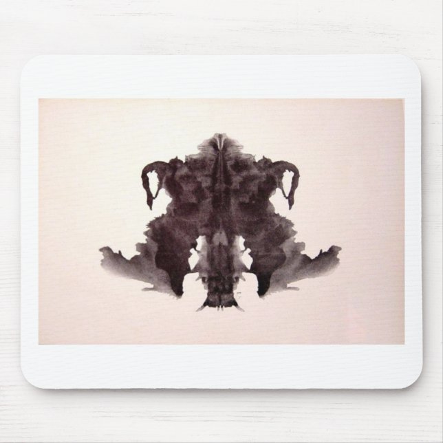Tapis De Souris L'encre d'essai de Rorschach éponge la peau (Devant)
