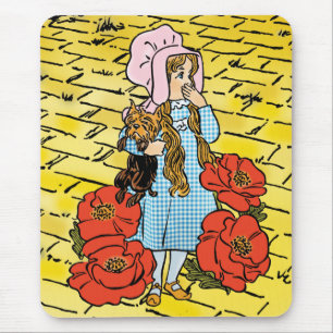 Tapis De Souris L'ensihceur sorcier d'Oz, Dorothy, fleurs de pavot