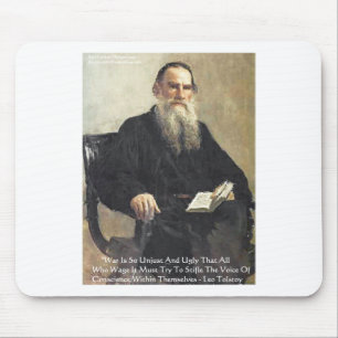 Tapis De Souris Léo Tolstoï "La guerre est injuste" Citations de s