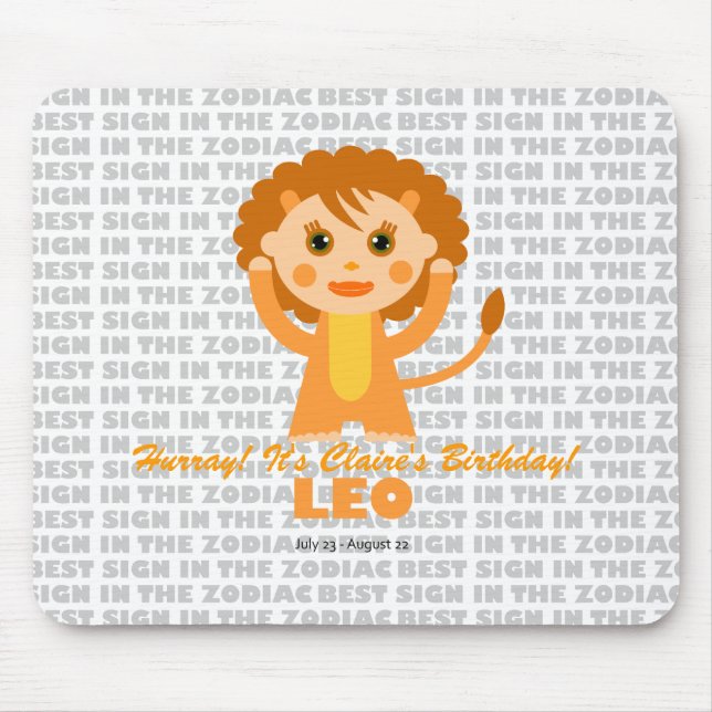 Tapis De Souris Leo Zodiac pour enfants (Devant)