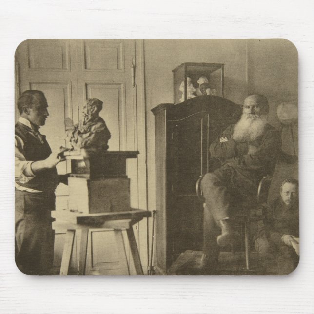Tapis De Souris Léon Tolstoï et le prince Paolo de sculpteur (Devant)