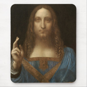 Tapis De Souris Leonard de Vinci Salvator Mundi (Jésus-Christ)