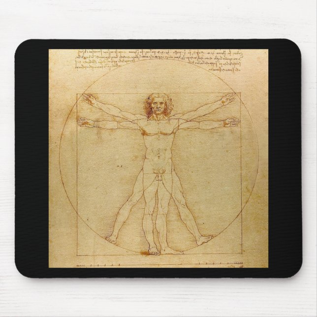 Tapis De Souris Leonardo da Vinci , Vitruvian Man (Devant)