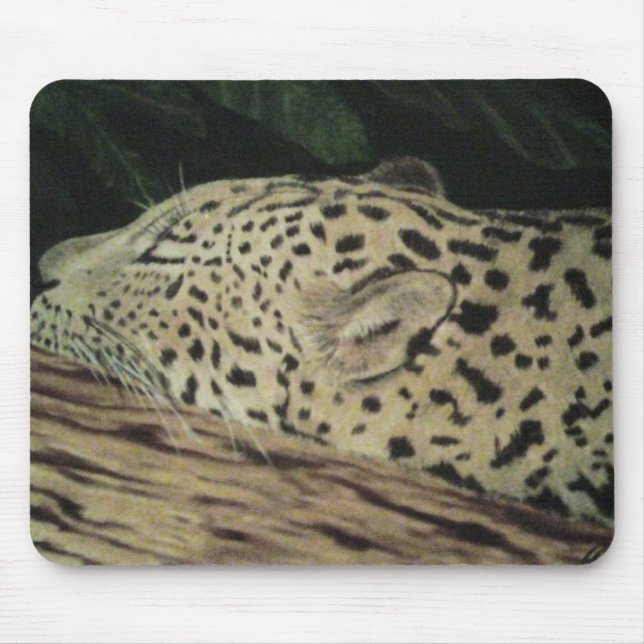 Tapis De Souris léopard de sommeil (Devant)