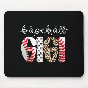 Tapis De Souris Léopard en détresse baseball jour de match gigi dr