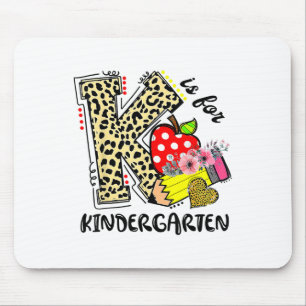 Tapis De Souris Léopard K est pour l'enseignant de maternelle Ck T