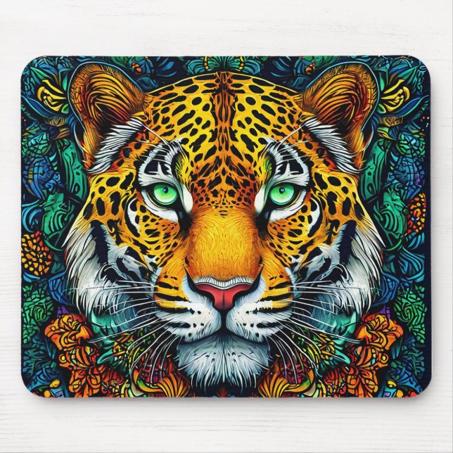 Tapis de souris léopard pour les amateurs de jeux  (Devant)