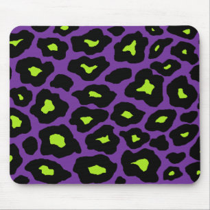 Tapis De Souris Léopard pourpre et citron vert