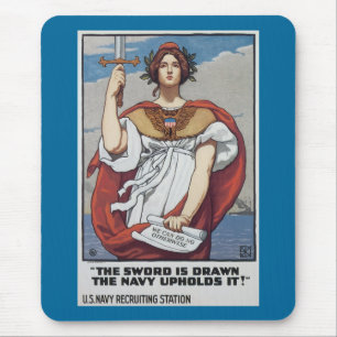 Tapis De Souris L'épée est tirée, la marine l'emporte
