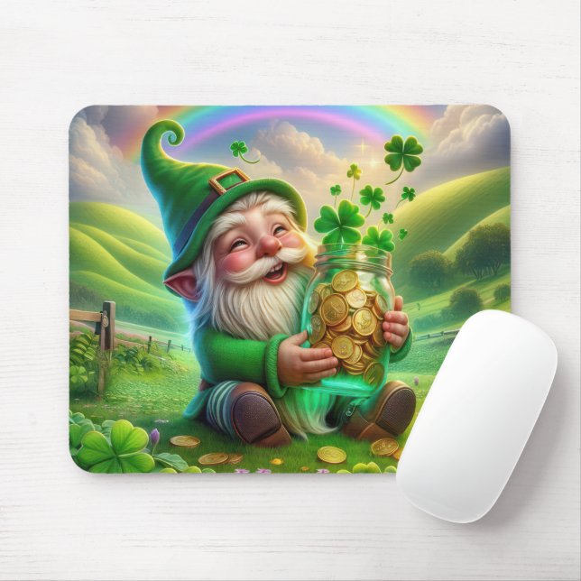 Tapis De Souris Leprechaun Irlandais Avec Pièces D'Or (Avec souris)