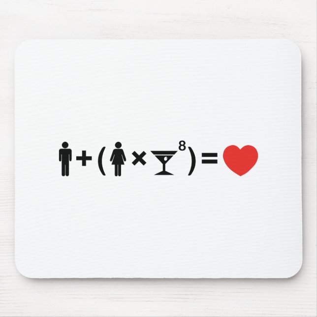 Tapis De Souris L'équation d'amour pour les femmes (Devant)