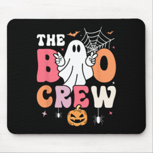 Tapis De Souris L'Équipe De Boo Halloween Ghost Trick Ou Treat Squ