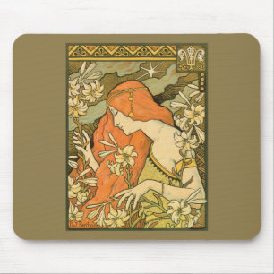 Tapis De Souris L'Ermitage Française Nouveau Femme dans le champ d