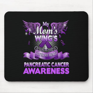 Tapis De Souris Les ailes de ma mère couvrent mon coeur Cancer pan