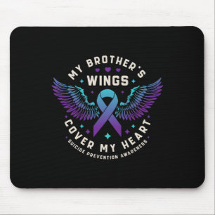 Tapis De Souris Les ailes de mon frère couvrent mon coeur Suicide 