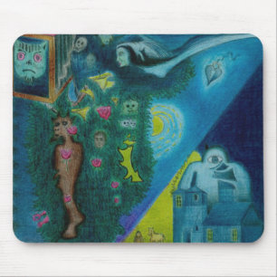 Tapis De Souris Les amants de vol - crayon de couleur - Mousepad