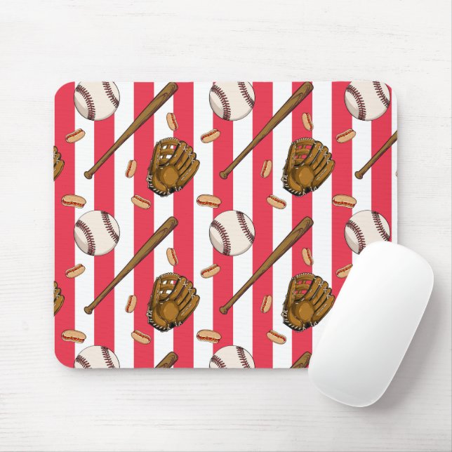 Tapis De Souris Les amateurs de baseball Mousepad (Avec souris)