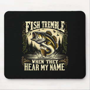 Tapis De Souris Les amateurs de pêche tremblent de poisson quand i