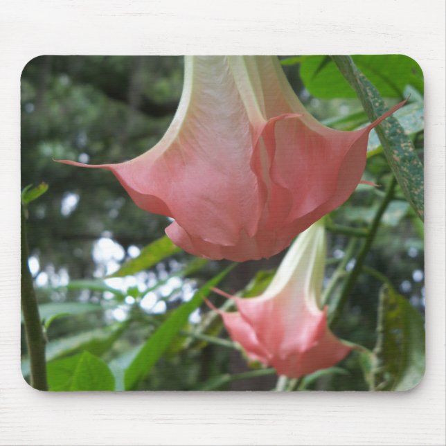 Tapis De Souris Les anges roses trompent les fleurs (Devant)