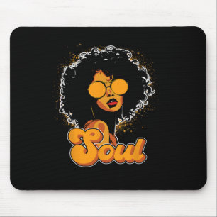 Tapis De Souris les années 70 Funk Afro Femmes Soul Retro Style Vi