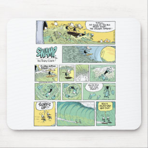 Tapis De Souris Les bandes dessinées surfantes hautes du surf de