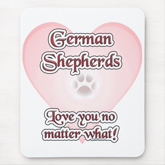 Tapis De Souris Les Bergers Allemands Vous Aiment Peu Importe (Devant)