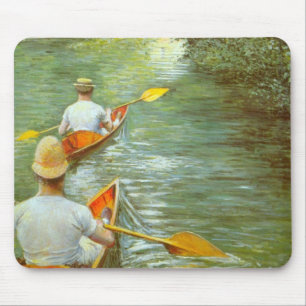 Tapis De Souris Les Canoës, Perissoires par Gustave Caillebotte