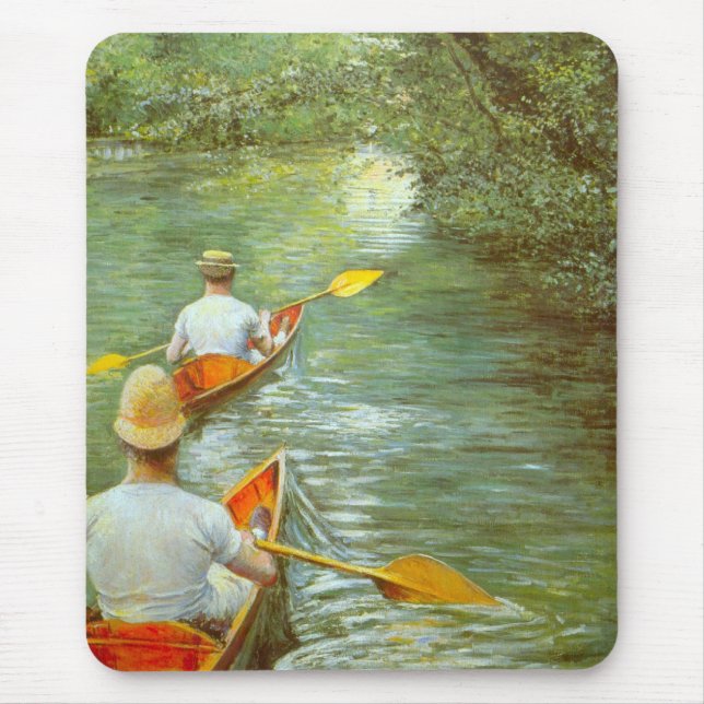 Tapis De Souris Les Canoës, Perissoires par Gustave Caillebotte (Devant)