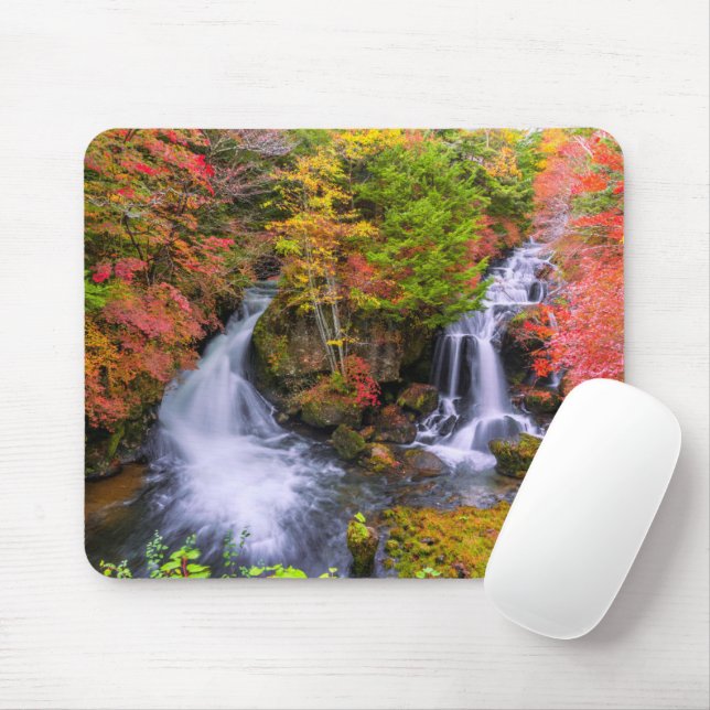 Tapis De Souris Les cascades | Cascades de Faucet Nikko Japon Chut (Avec souris)