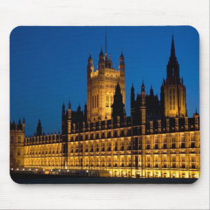 Tapis De Souris Les Chambres du Parlement la nuit dans la ville de
