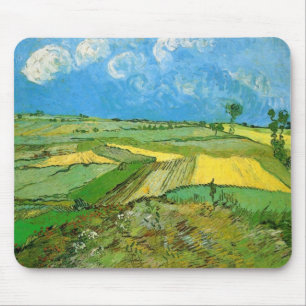 Tapis De Souris Les champs de blé de Van Gogh à Auvers sous ciel n