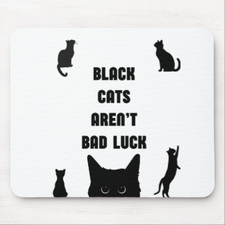 Tapis De Souris Les chats noirs n'ont pas mauvaise chance