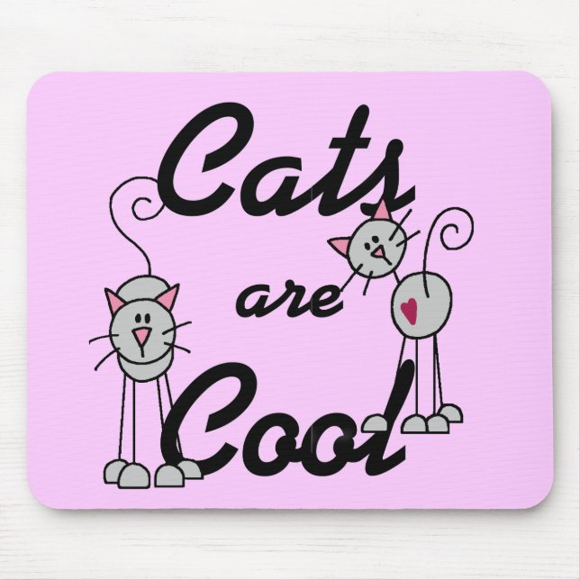 Tapis De Souris Les chats sont les T-shirts et les cadeaux frais (Devant)