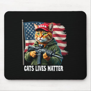 Tapis De Souris Les chats vivent un problème amusant Trump 2024 Tr