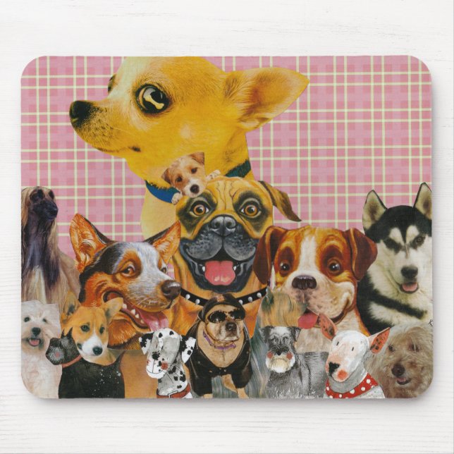 Tapis De Souris Les chiens sont amusement (Devant)