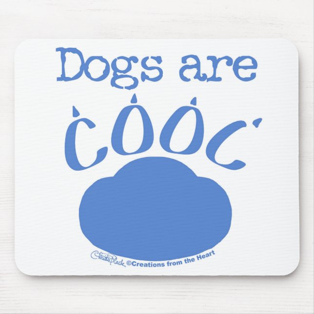 Tapis De Souris Les CHIENS sont Empreintes de pattes Cool (Devant)