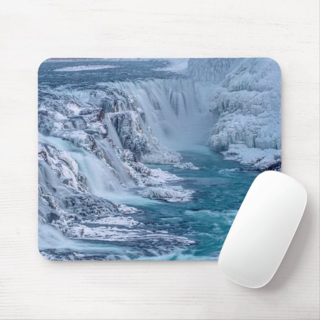 Tapis De Souris Les chutes de Gullfoss en Islande (Avec souris)